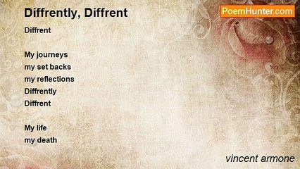 vincent armone - Diffrently, Diffrent