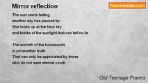 Old Teenage Poems - Mirror reflection