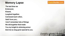 Dorothy (Alves) Holmes - Memory Lapse