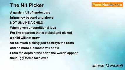 Janice M Pickett - The Nit Picker