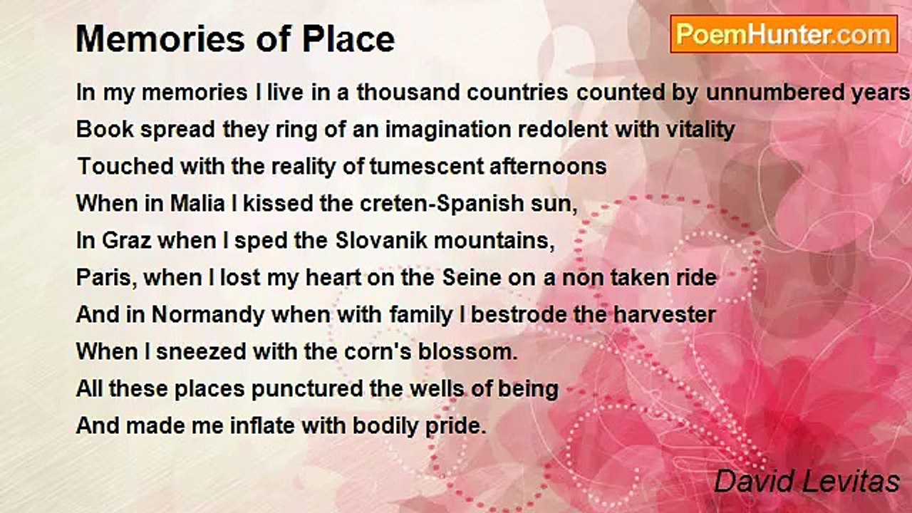 David Levitas - Memories of Place