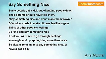 Ana Monnar - Say Something Nice