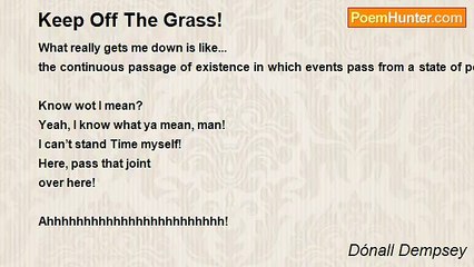 Dónall Dempsey - Keep Off The Grass!