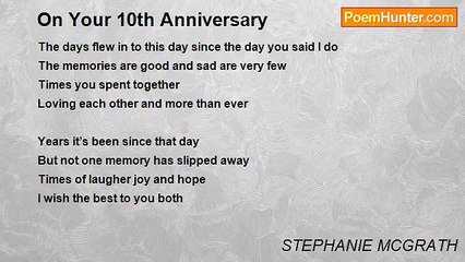 STEPHANIE MCGRATH - On Your 10th Anniversary