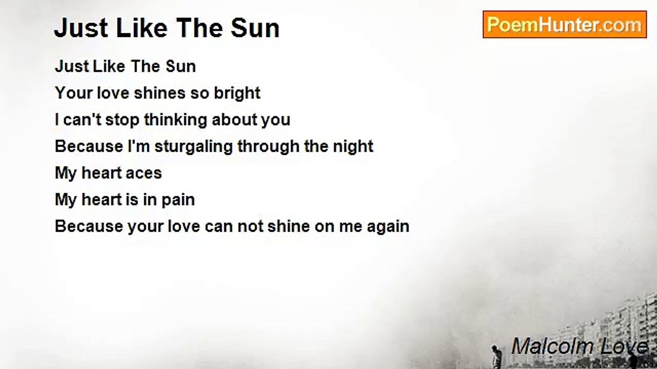 Malcolm Love - Just Like The Sun