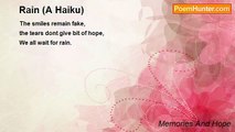 Memories And Hope - Rain (A Haiku)