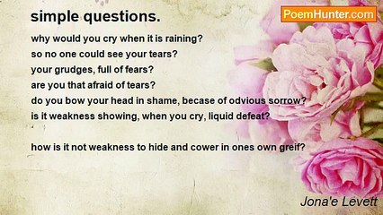 Jona'e Levett - simple questions.