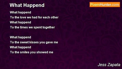 Jess Zapata - What Happend