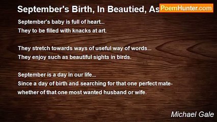 Michael Gale - September's Birth, In Beautied, As Best.