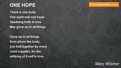 Mary Wismer - ONE HOPE