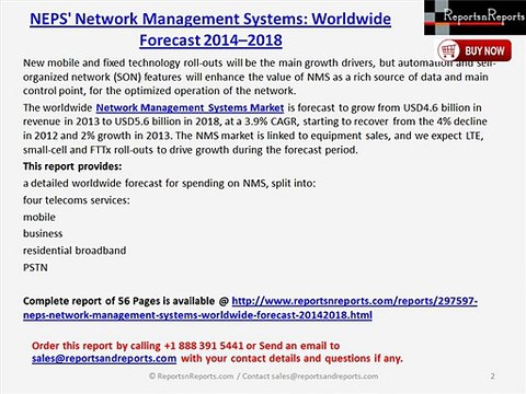 Worldwide NEPS Network Management Systems Market Trends and Opportunities to 2018