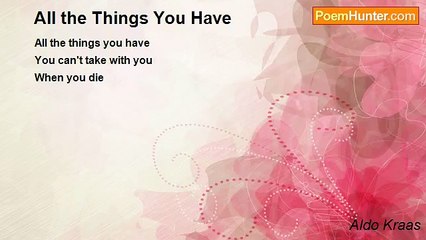 Aldo Kraas - All the Things You Have