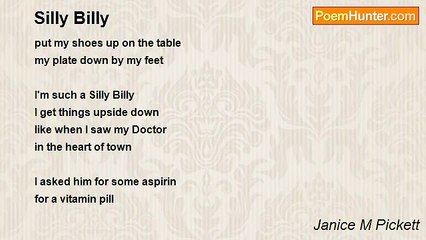 Janice M Pickett - Silly Billy