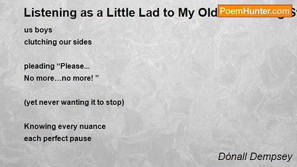Dónall Dempsey - Listening as a Little Lad to My Old Lad Telling Stories