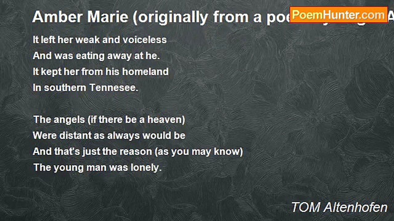 TOM Altenhofen - Amber Marie (originally from a poem by Edgar Allan Poe)