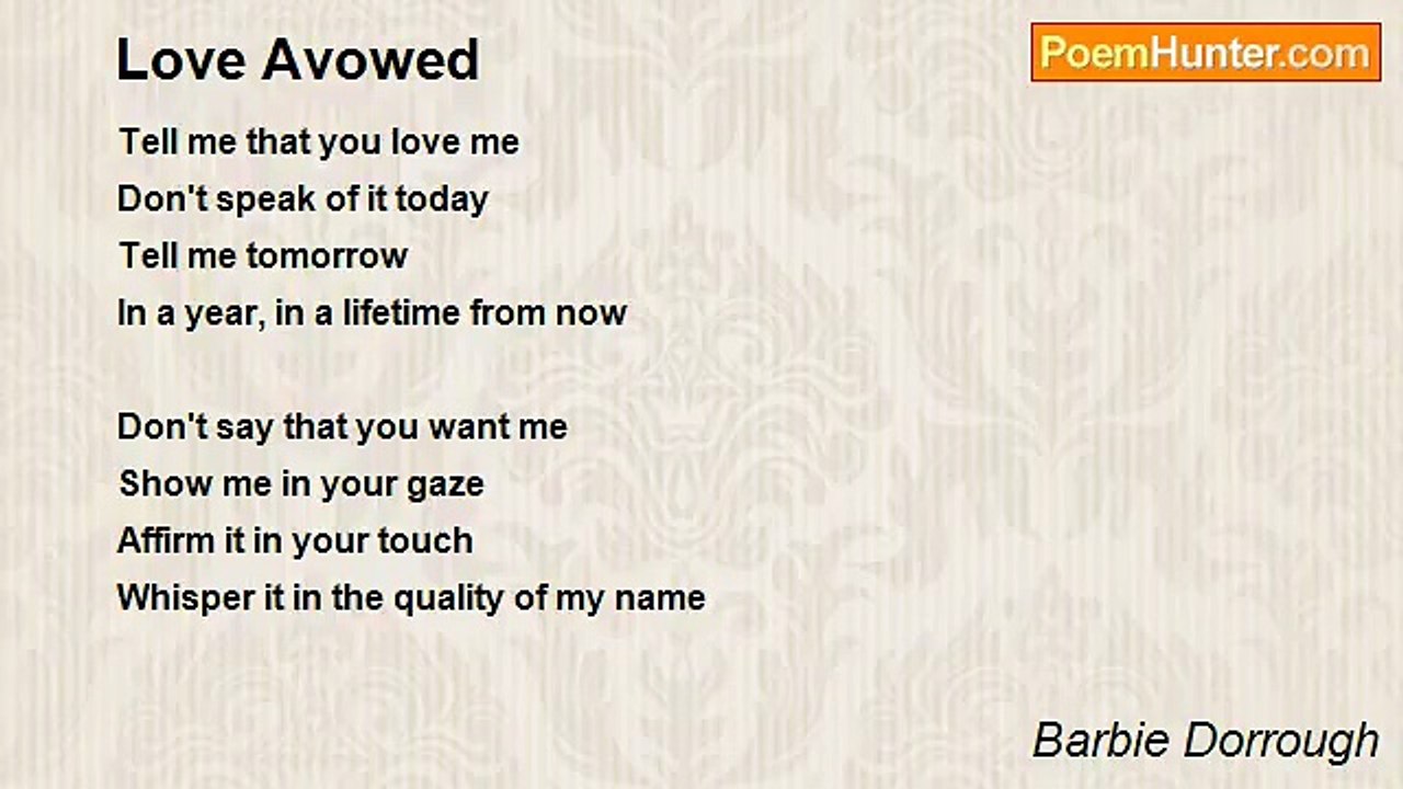 Barbie Dorrough - Love Avowed