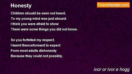 ivor or ivor.e hogg - Honesty