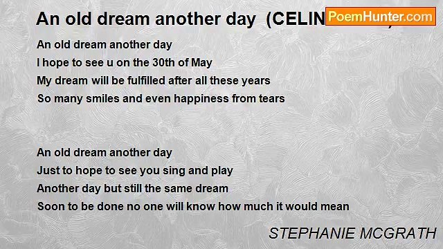 STEPHANIE MCGRATH - An old dream another day (CELINE DION)