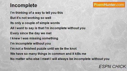 ESPN CHICK - Incomplete