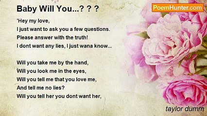 taylor dumm - Baby Will You...? ? ?