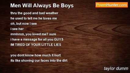 taylor dumm - Men Will Always Be Boys