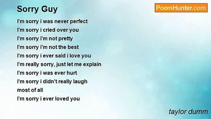 taylor dumm - Sorry Guy