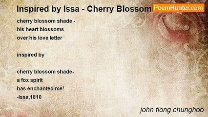 john tiong chunghoo - Inspired by Issa - Cherry Blossom Shade