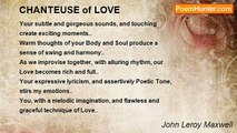 John Leroy Maxwell - CHANTEUSE of LOVE