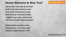 Subbaraman N V - Hearty Welcome to New Year!