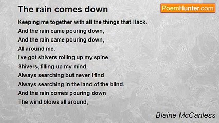 Blaine McCanless - The rain comes down