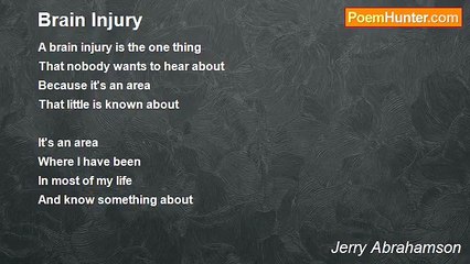 Jerry Abrahamson - Brain Injury