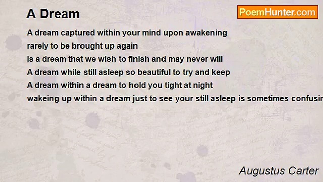 Augustus Carter - A Dream