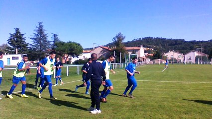 Avant match des u19  contre gallician échauffement