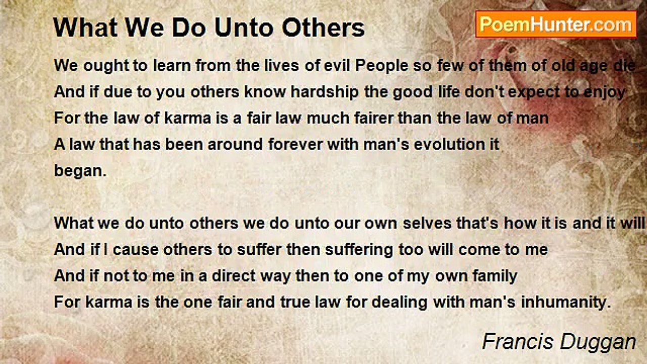 Francis Duggan - What We Do Unto Others