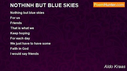Aldo Kraas - NOTHINH BUT BLUE SKIES