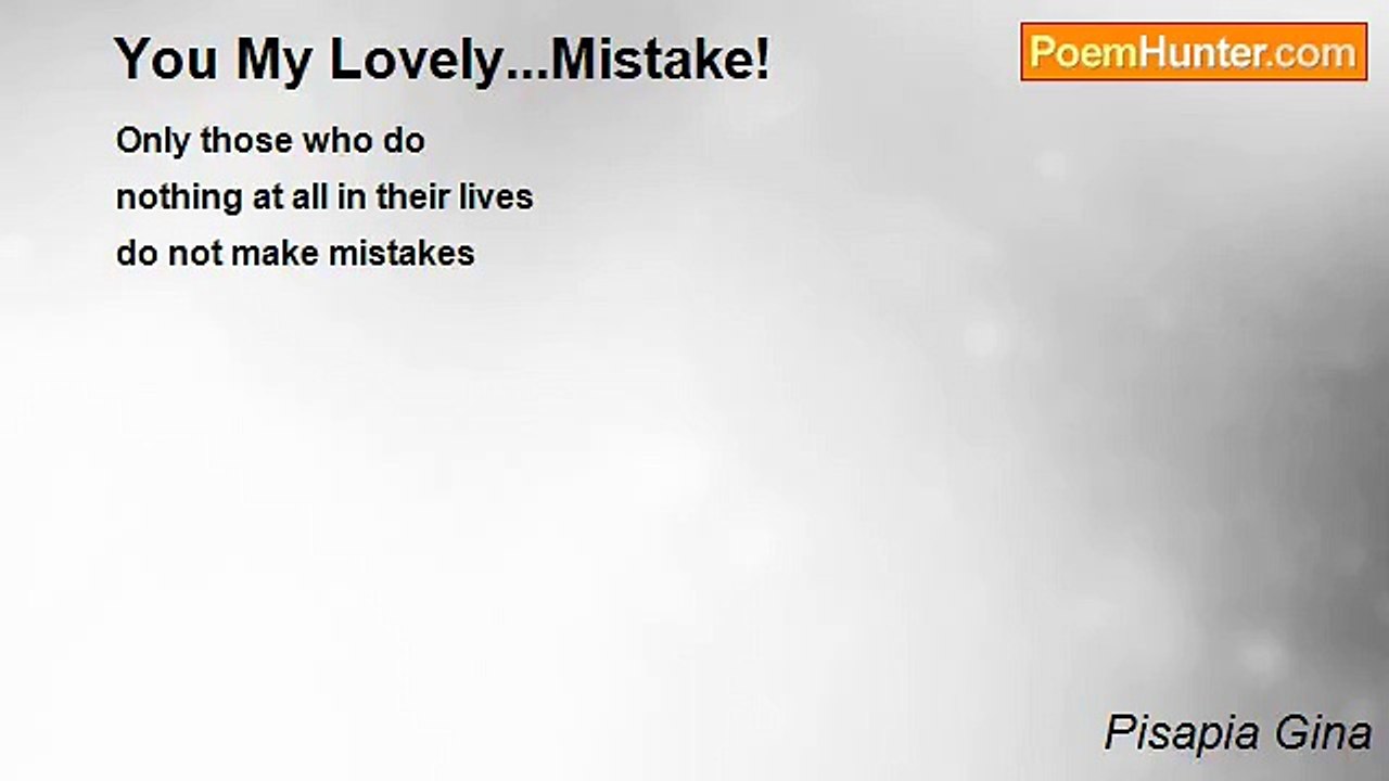 Pisapia Gina - You My Lovely...Mistake!