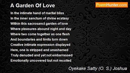Oyekake Satty (O. S.) Joshua - A Garden Of Love