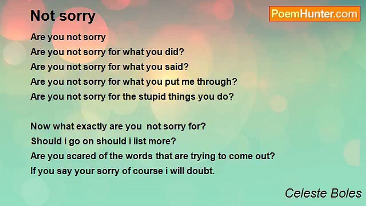 Celeste Boles - Not sorry