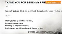 Belleza Edella Marian SwanCullen - THANK YOU FOR BEING MY FRIEND