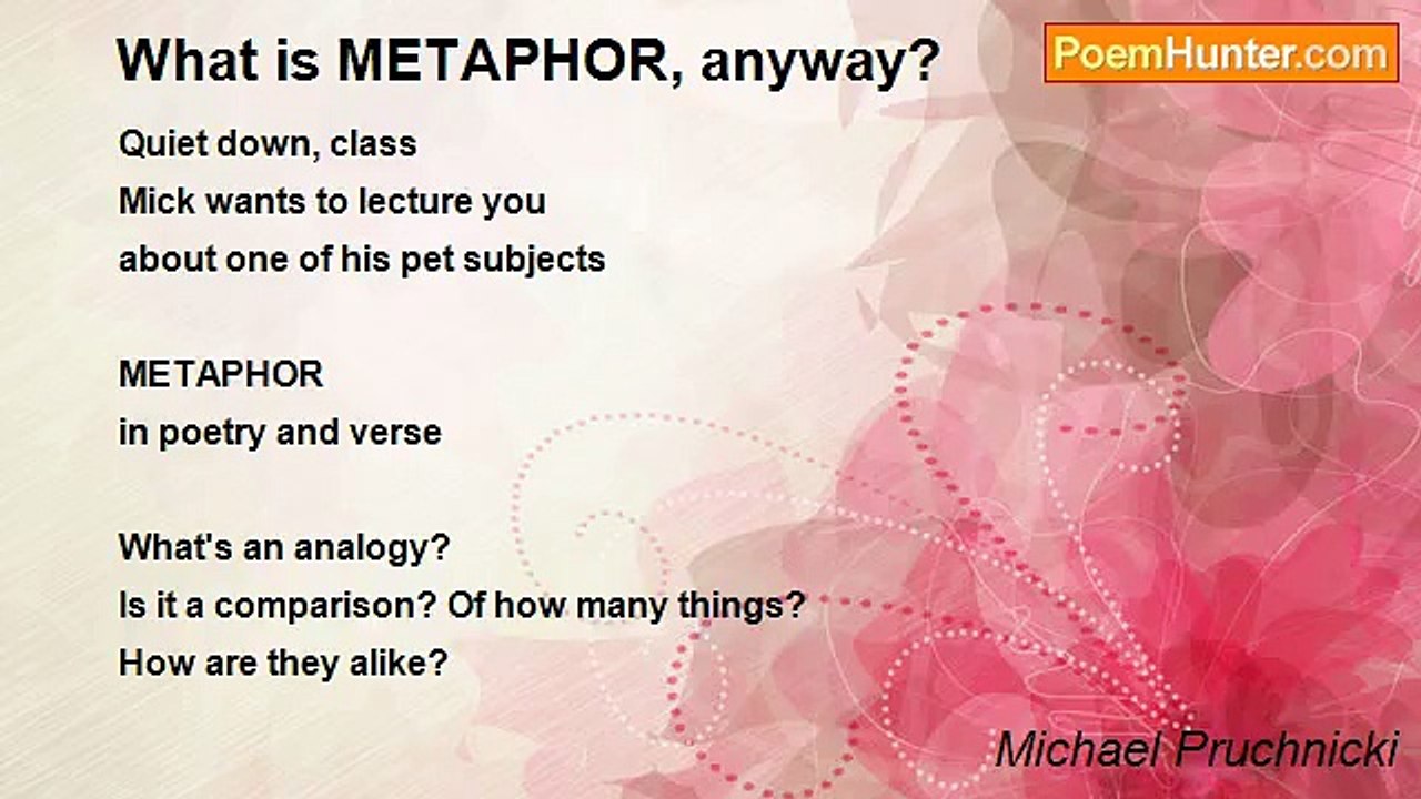 Michael Pruchnicki - What is METAPHOR, anyway?