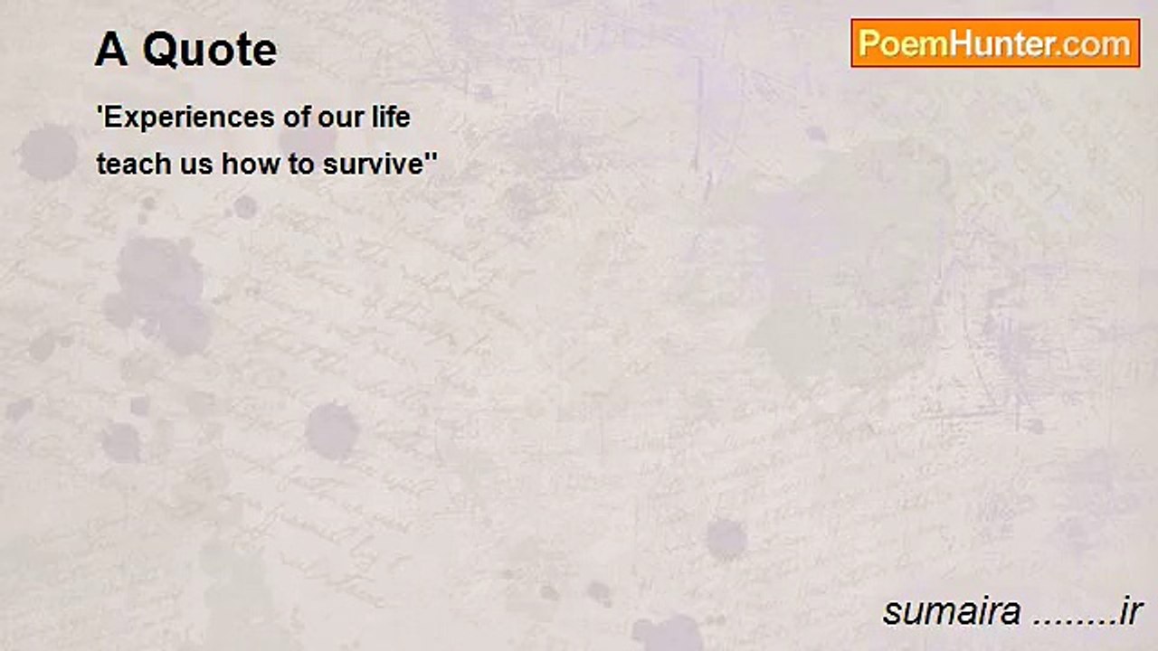 sumaira ........ir - A Quote