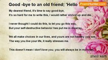 shelli kern - Good -bye to an old friend; 'Hello To A New Me