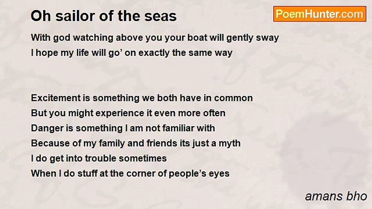 amans bho - Oh sailor of the seas