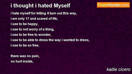 kaitie cicero - i thought i hated Myself