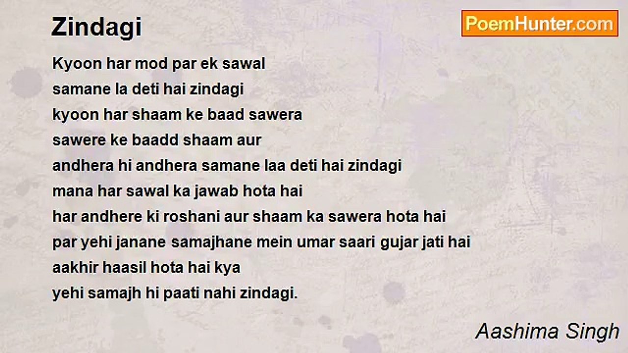 Aashima Singh - Zindagi