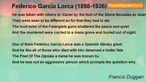 Francis Duggan - Federico Garcia Lorca (1898-1936)