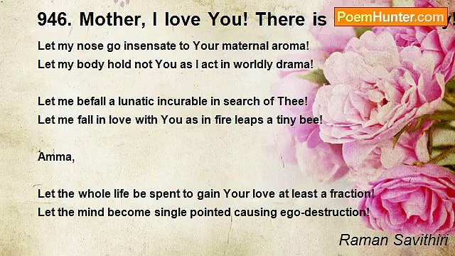 Raman Savithiri - 946. Mother, I love You! There is no other way! 120308