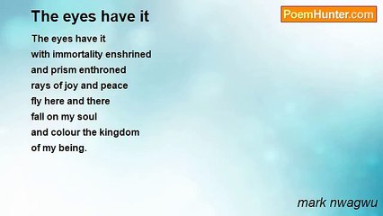 mark nwagwu - The eyes have it