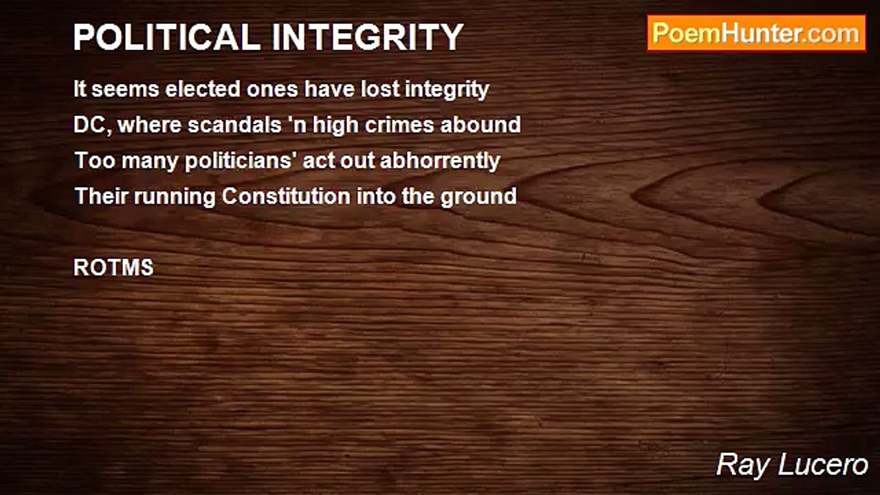 Ray Lucero - POLITICAL INTEGRITY