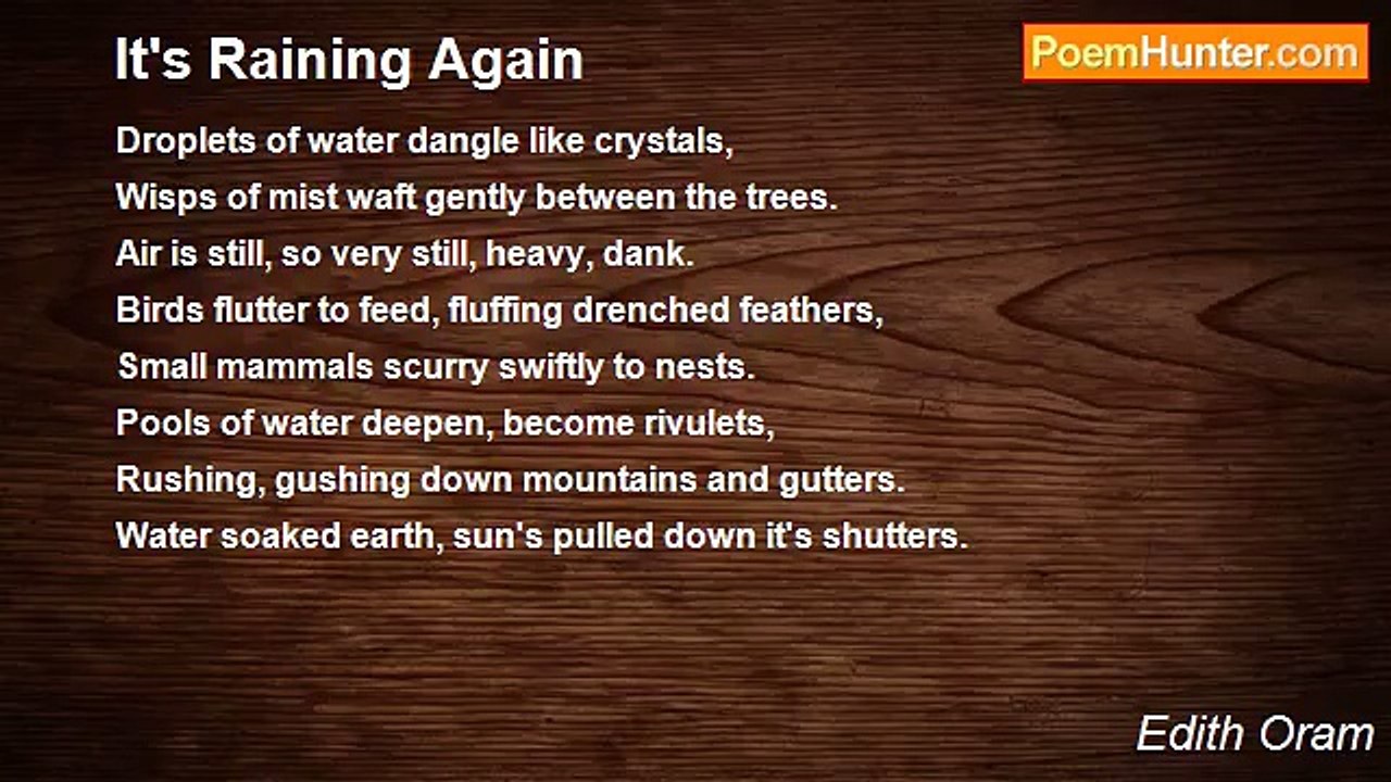 Edith Oram - It's Raining Again